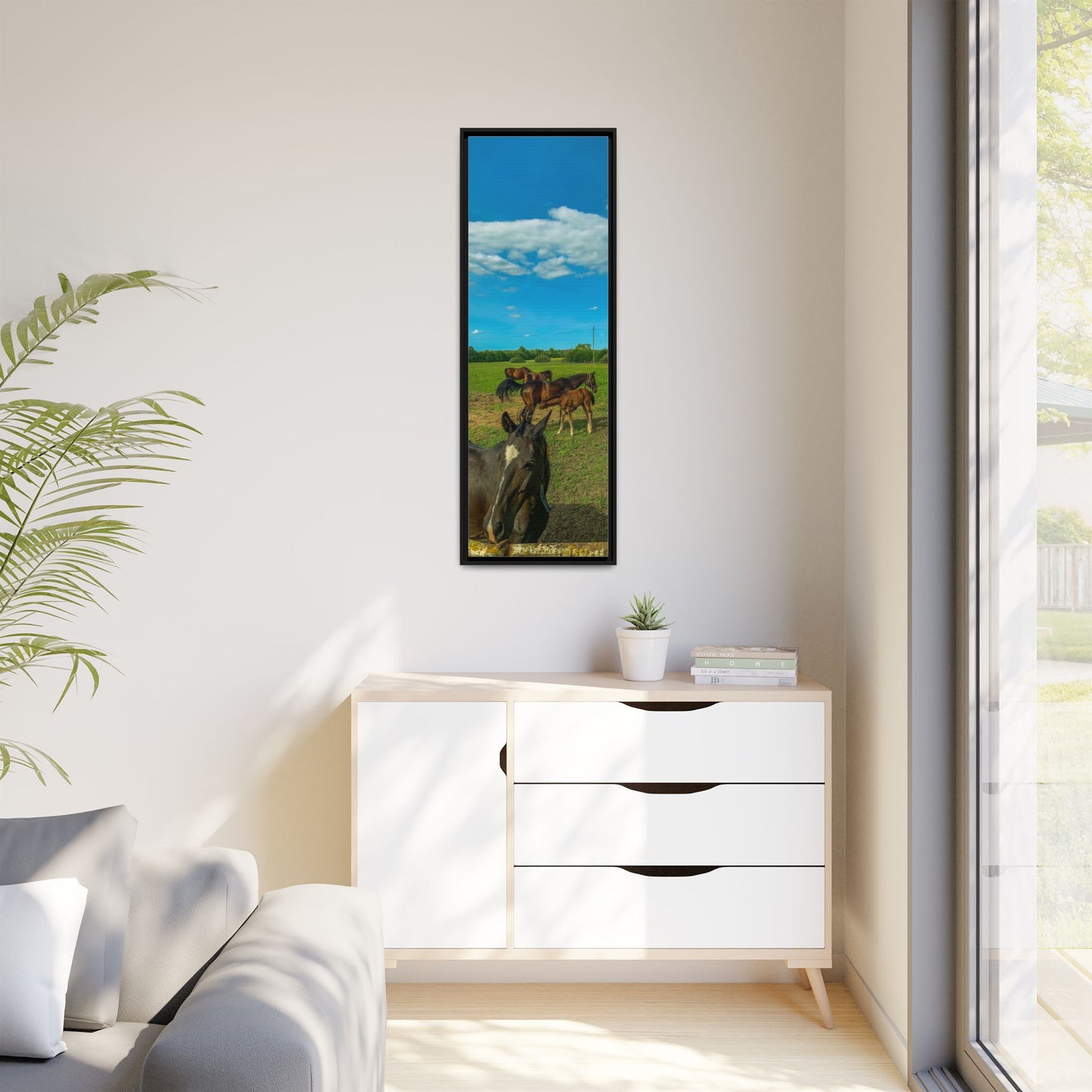 horses 2 Matte Canvas, Framed (Multi-color)