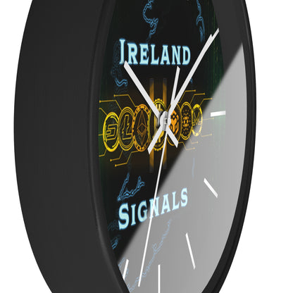Ireland Signals Wall Clock — Celtic Tech Map Decorative Clock