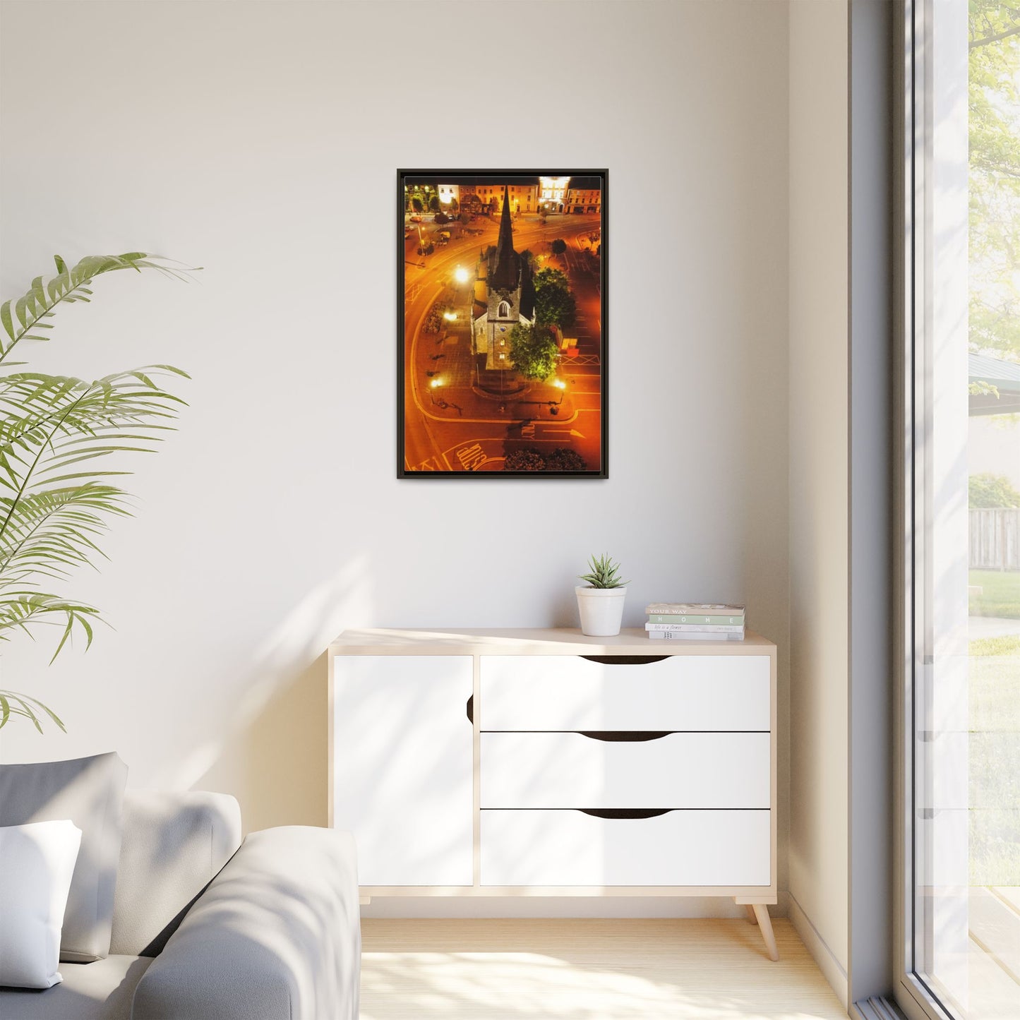 Listowel Church Matte Canvas, Framed (Multi-color)