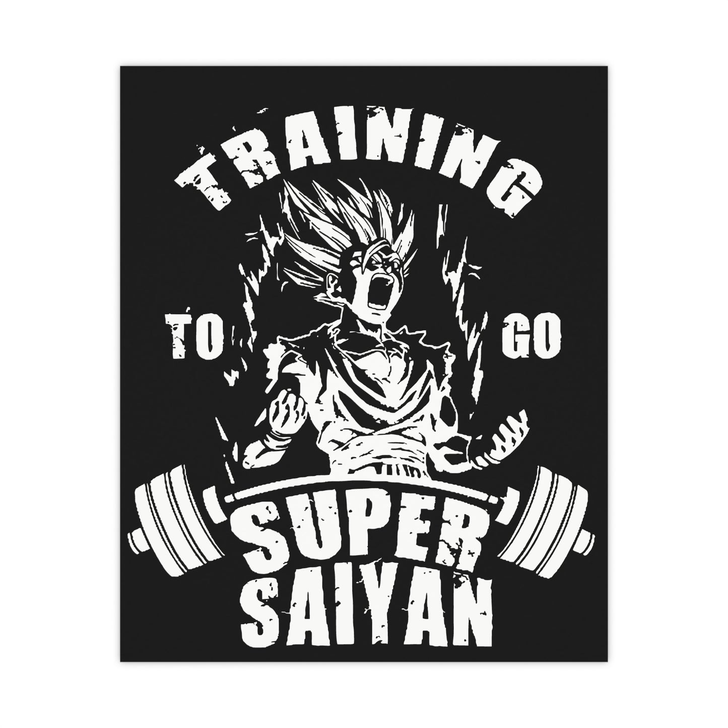 Super Saiyan Training Matte Poster - Fitness Motivation Wall Art