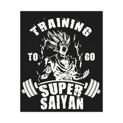 Super Saiyan Training Matte Poster - Fitness Motivation Wall Art