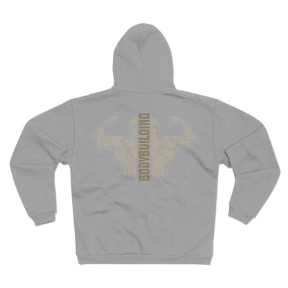 Muscle Power Unisex Zip Hoodie - Perfect for Bodybuilding Enthusiasts