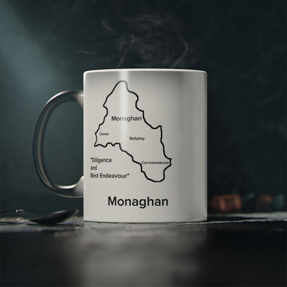 Monaghan Magic Mug: Color - Changing Coffee Cup with Artistic Map Design