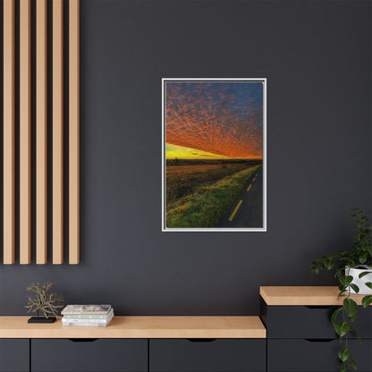 Cloudy Sunset Matte Canvas, Framed (Multi-color)