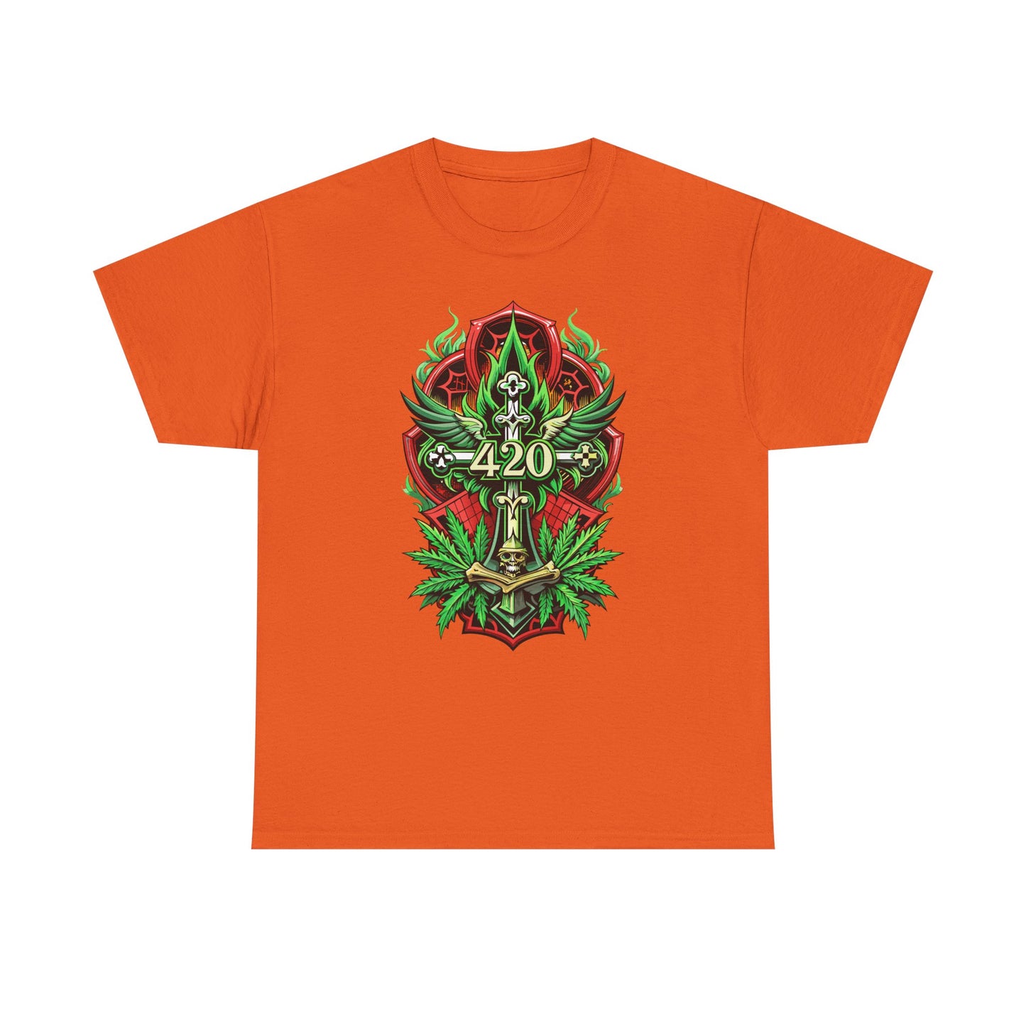 420 Cannabis Shield T-Shirt – Marijuana Leaf Stoner Graphic Tee
