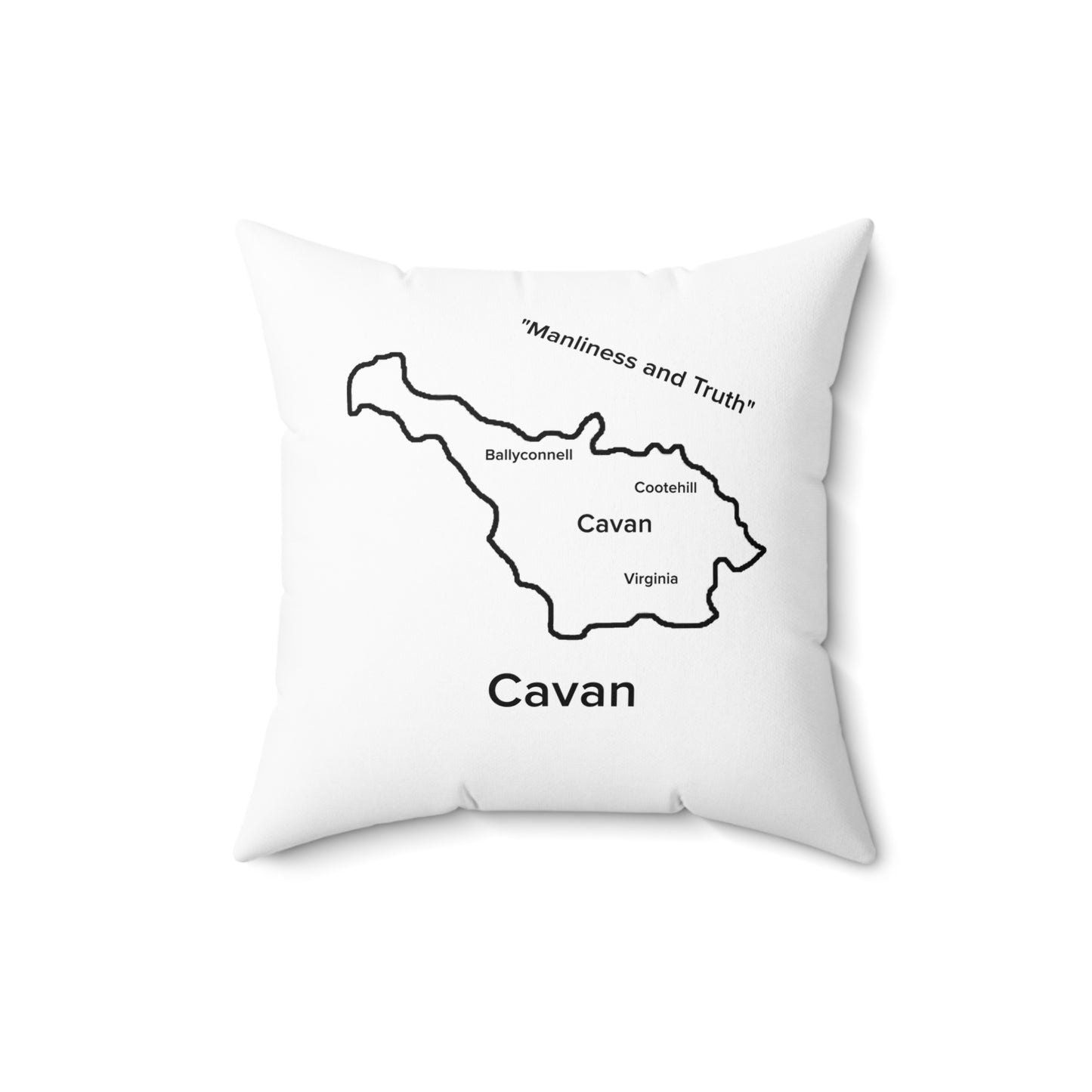 Cavan Spun Polyester Square Pillow White Edition 2 Sizes