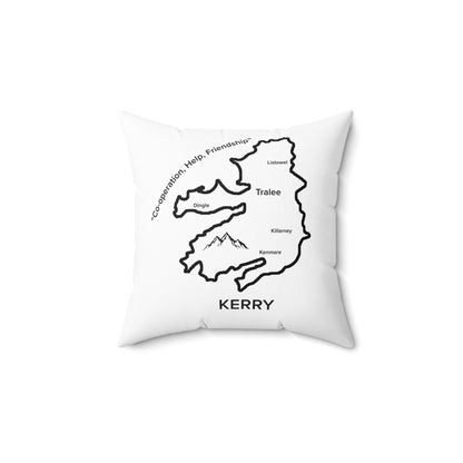 Kerry Spun Polyester Square Pillow White Edition 2 Sizes