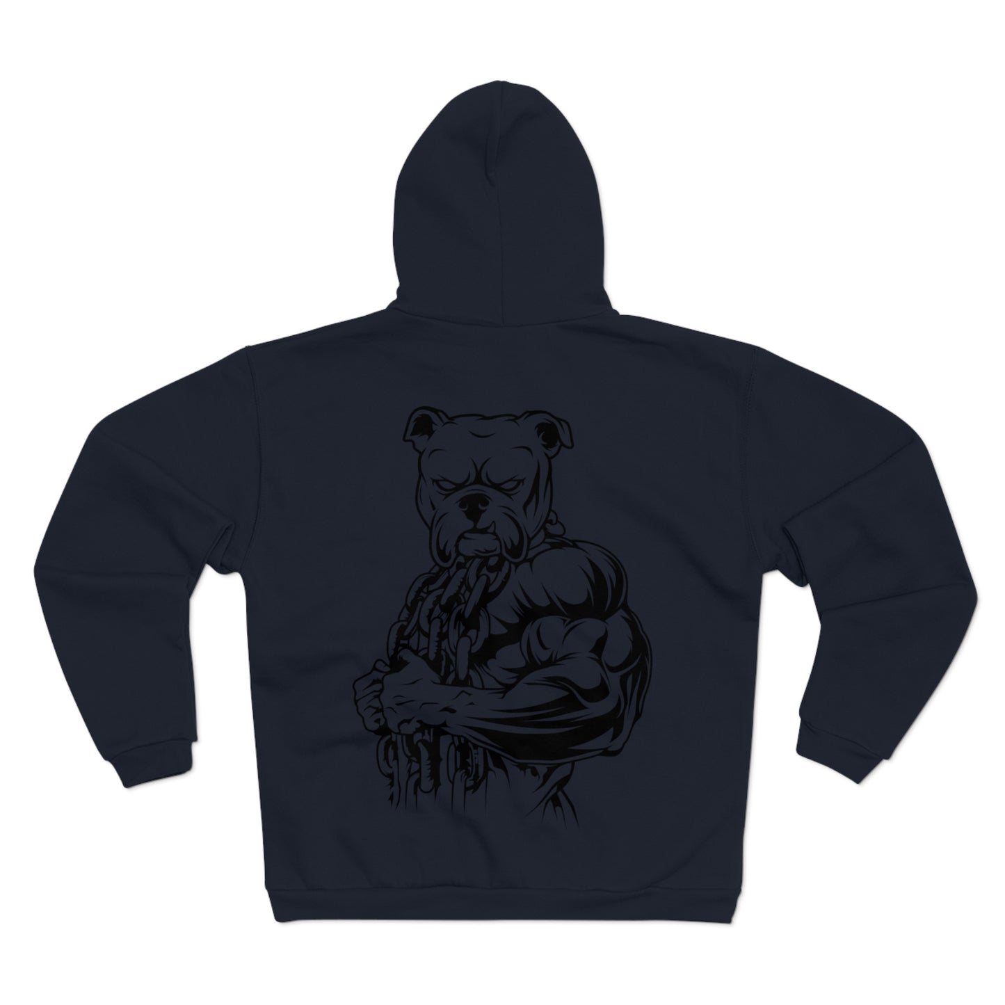 Muscle Dog Graphic Unisex Hooded Zip Sweatshirt for Dog Lovers