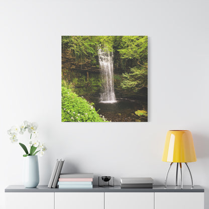 Glacer Waterfall Matte Canvas, Stretched, 1.25"