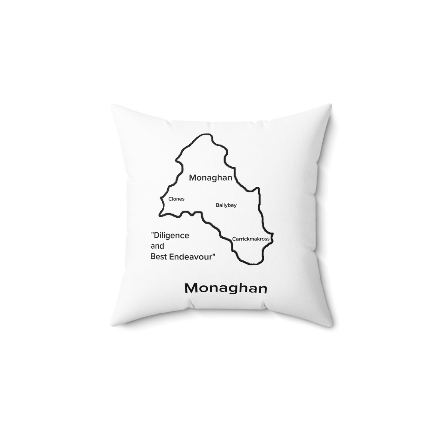 Monaghan Spun Polyester Square Pillow White Edition 4 Sizes
