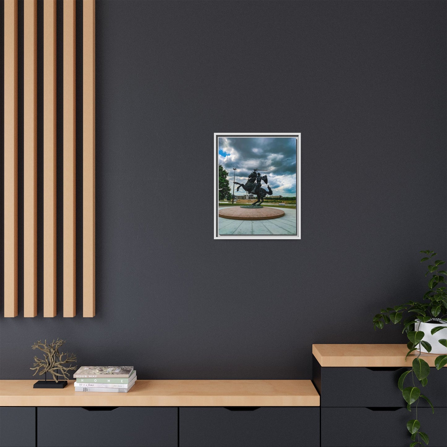Kaunas Matte Canvas, Framed (Multi-color)