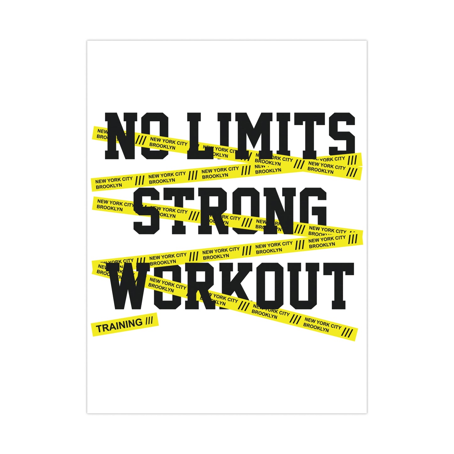 Motivational Matte Poster - No Limits Strong Workout Decor