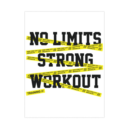 Motivational Matte Poster - No Limits Strong Workout Decor