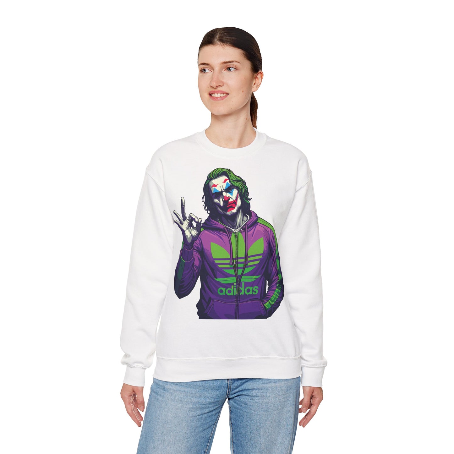 Retro Graphic Crewneck Sweatshirt - Artsy Design