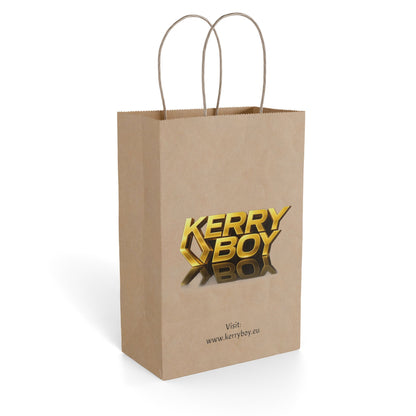Kerry County Map Paper Gift Bag — Reusable Kraft & White Tote for Irish Gifts
