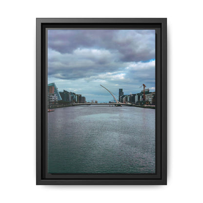 Samuel Beckett Bridge Matte Canvas, Framed (Multi-color)