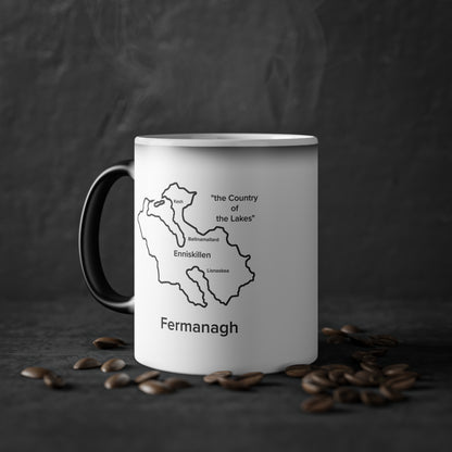 Fermanagh Magic Mug: Color - Changing Coffee Cup with Artistic Map Design