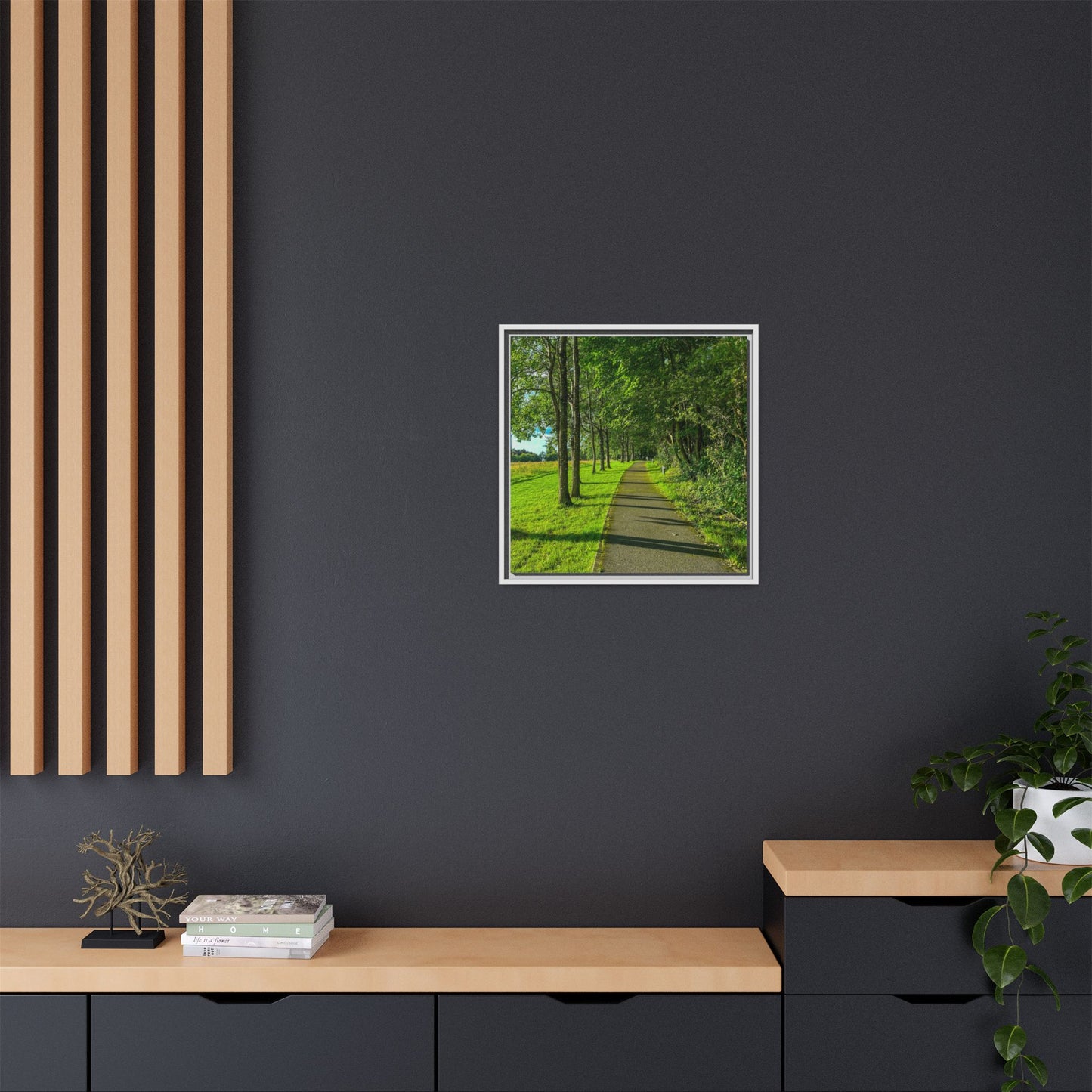 Listowel Town Park Matte Canvas, Framed (Multi-color)