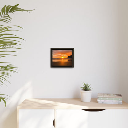 Sunset in Ballybunion Matte Canvas, Framed (Multi-color)