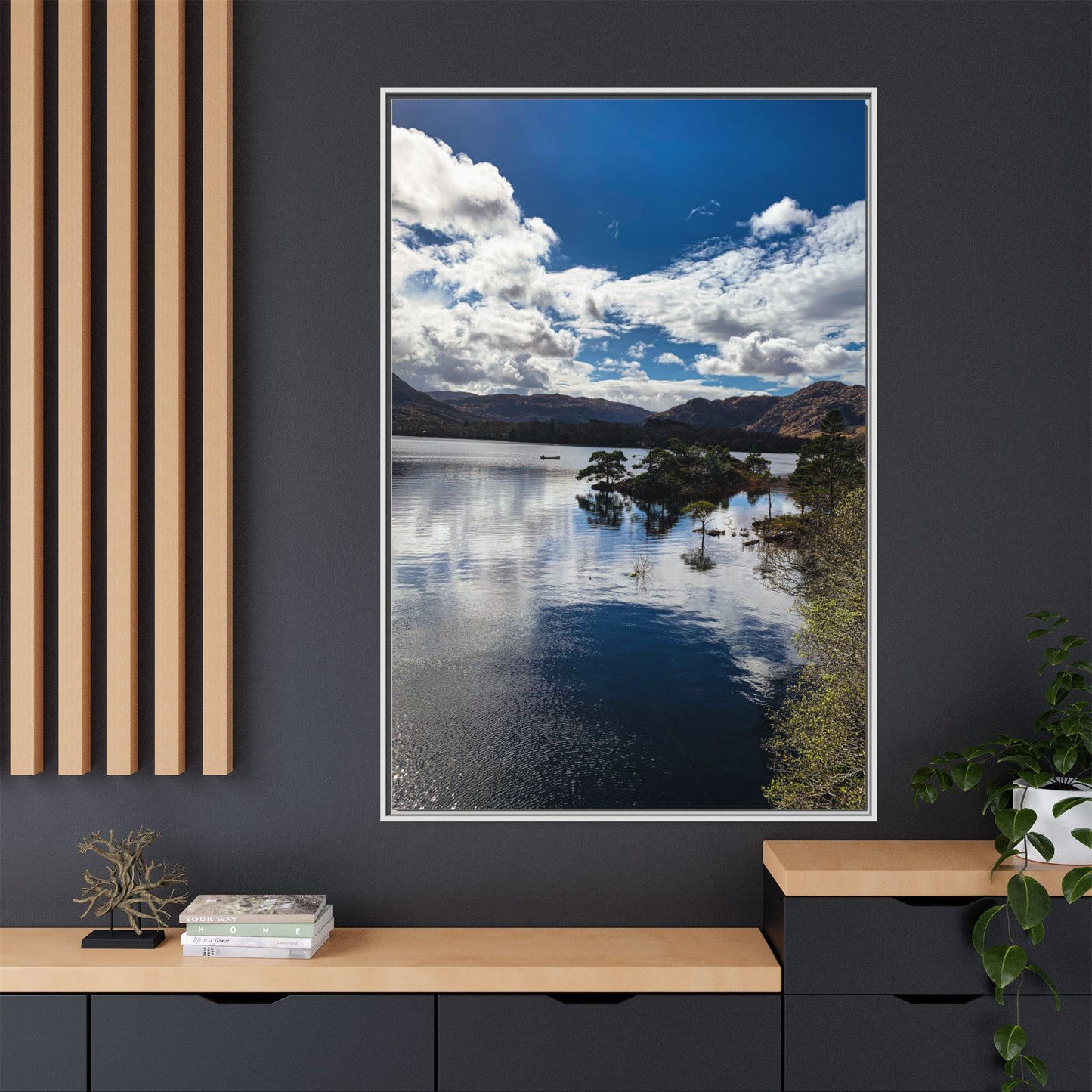 Lake Matte Canvas, Framed (Multi-color)