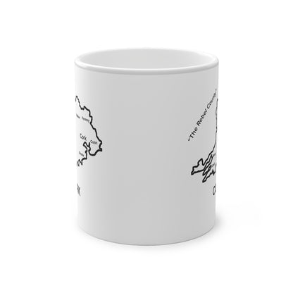 Cork Magic Mug: Color - Changing Coffee Cup with Artistic Map Design