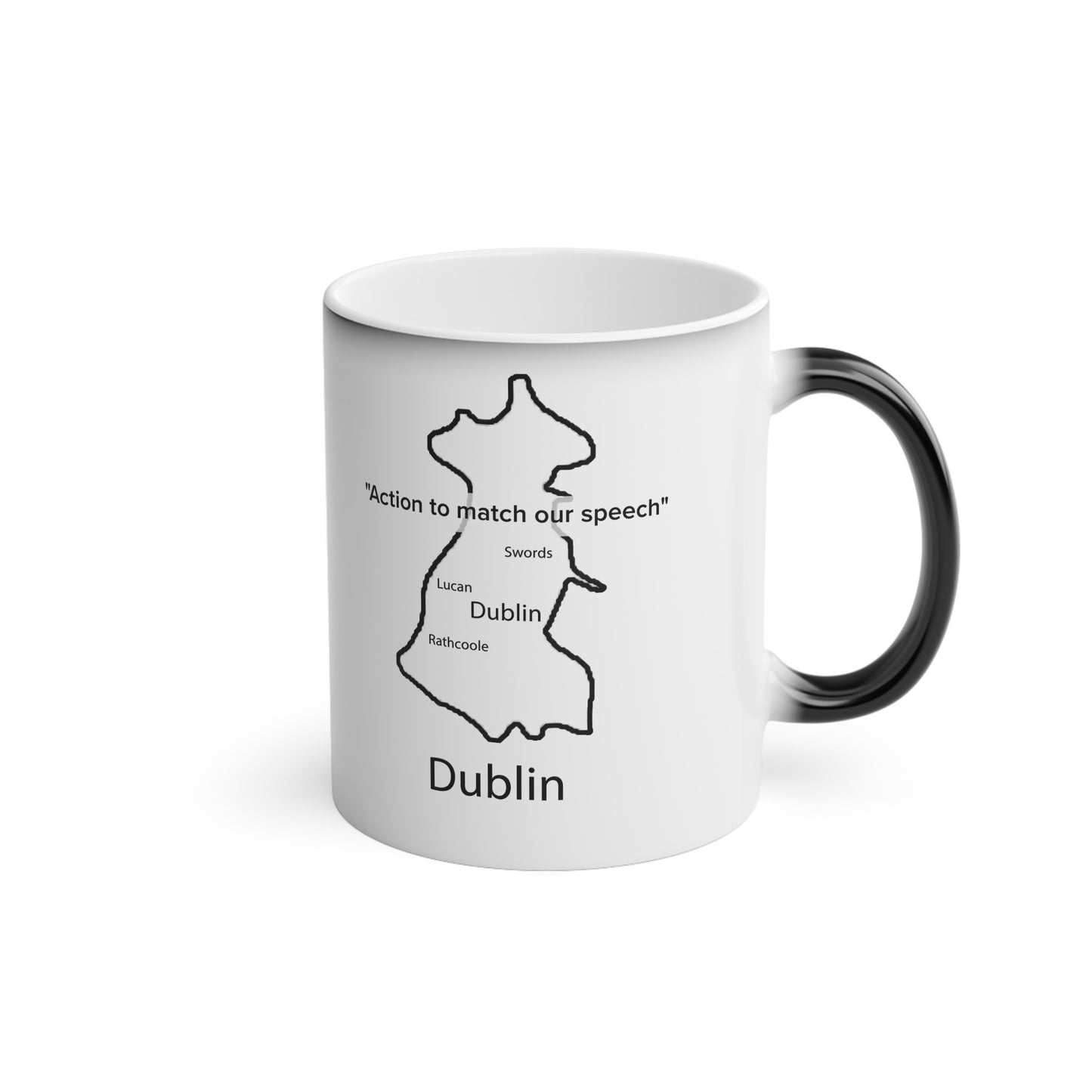 Dublin Magic Mug: Color - Changing Coffee Cup with Artistic Map Design