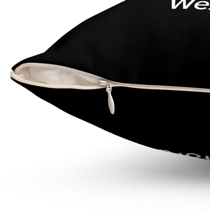 Wexford Spun Polyester Square Pillow Black Edition 4 Sizes