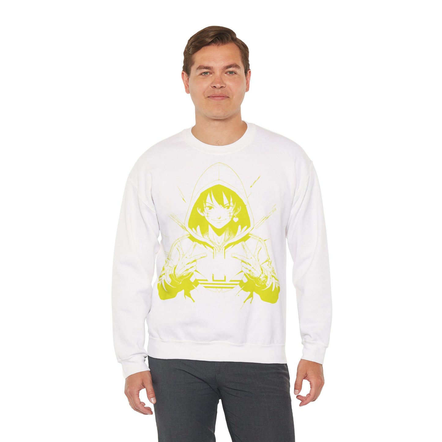 Graphic Anime Sweatshirt - Unisex Heavy Blend™ Crewneck with Cool Design