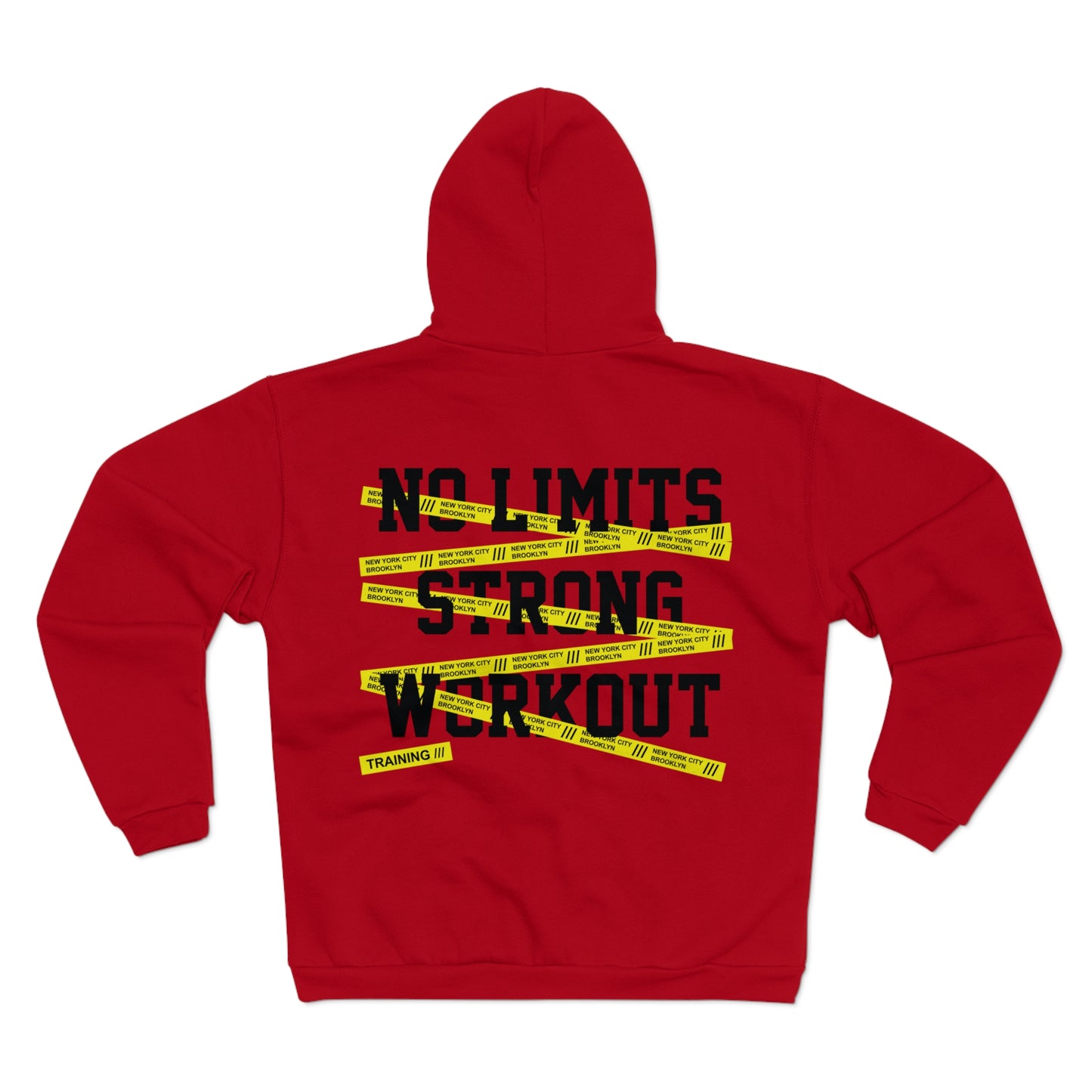 No Limits Unisex Hooded Zip Sweatshirt - Motivational Gym Wear