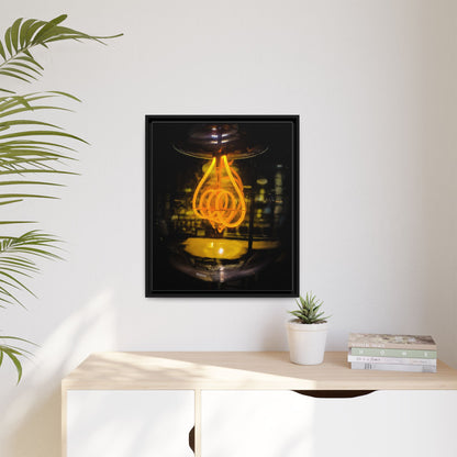 Bulb Matte Canvas, Framed (Multi-color)