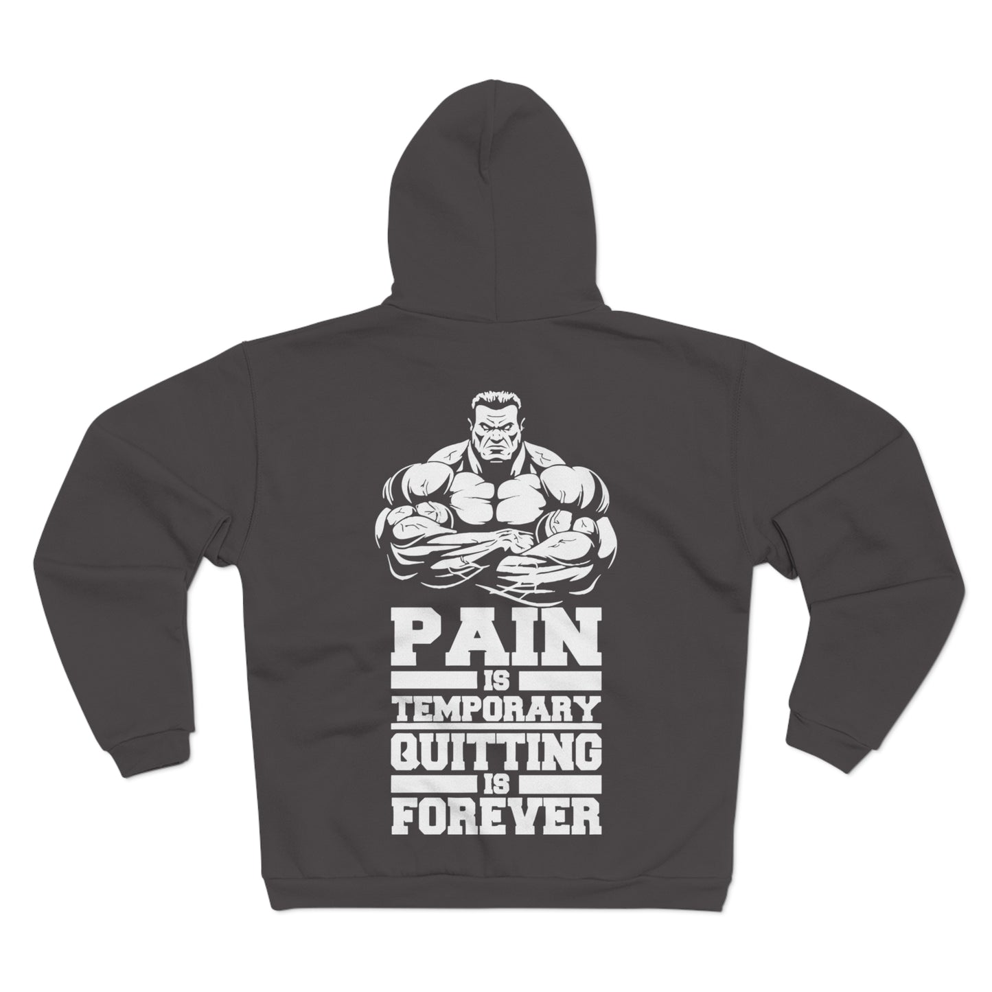 Motivational Fitness Hoodie - 'Pain is Temporary, Quitting is Forever'