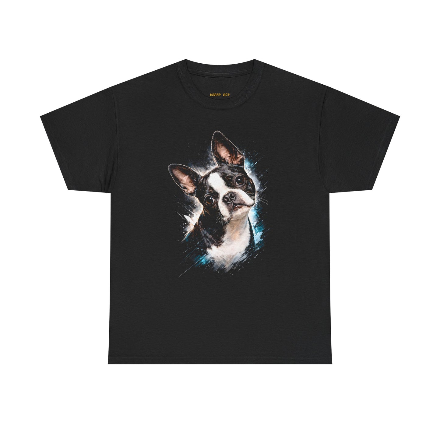 Boston Terrier Portrait T-Shirt — Cute Dog Face Tee for Pet Lovers