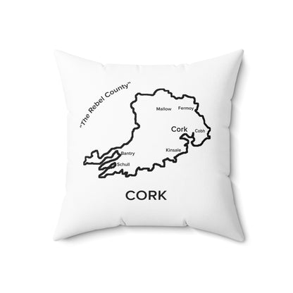 Cork Spun Polyester Square Pillow White Edition 4 Sizes