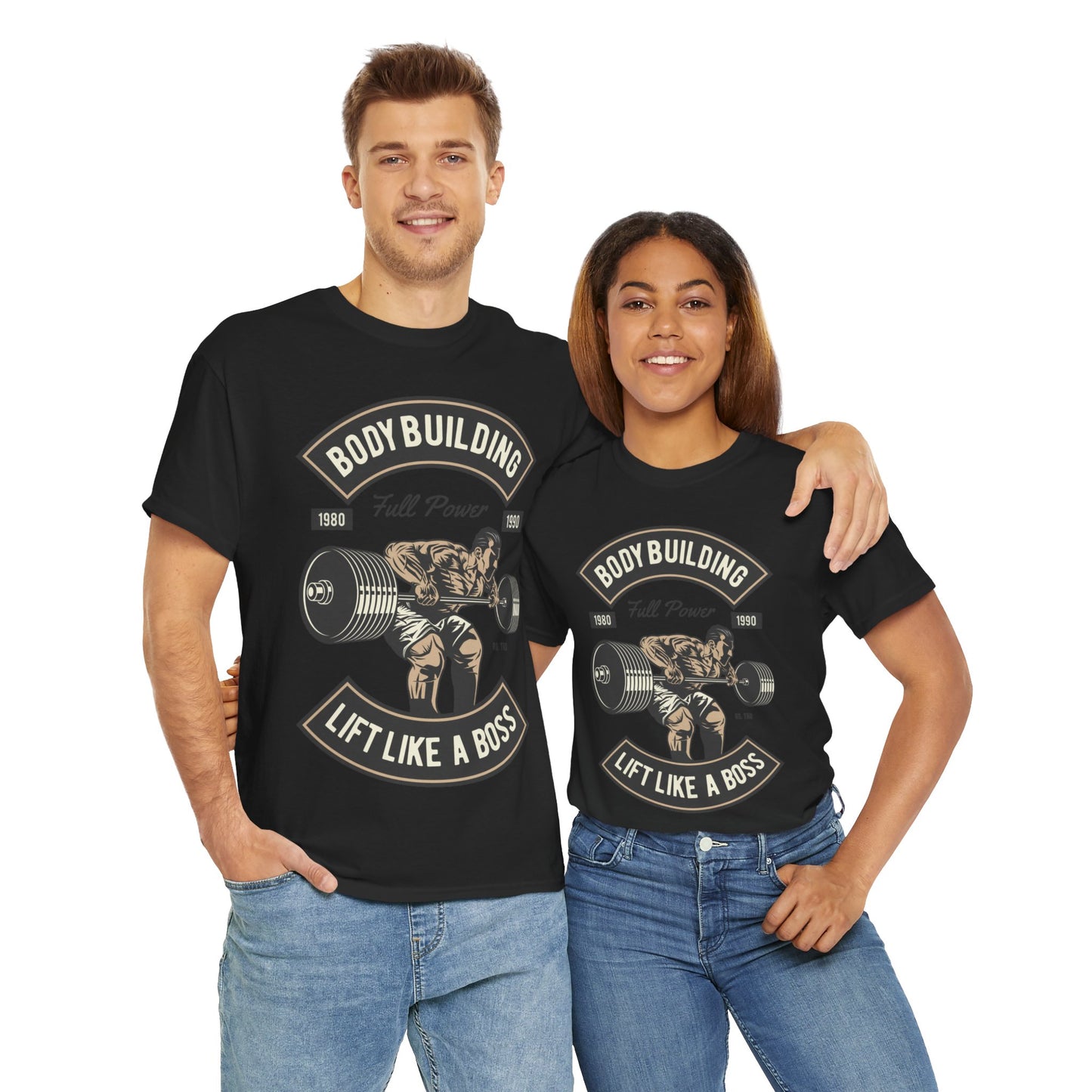 Lift Like a Boss Bodybuilding Tee - Unisex Heavy Cotton T-Shirt