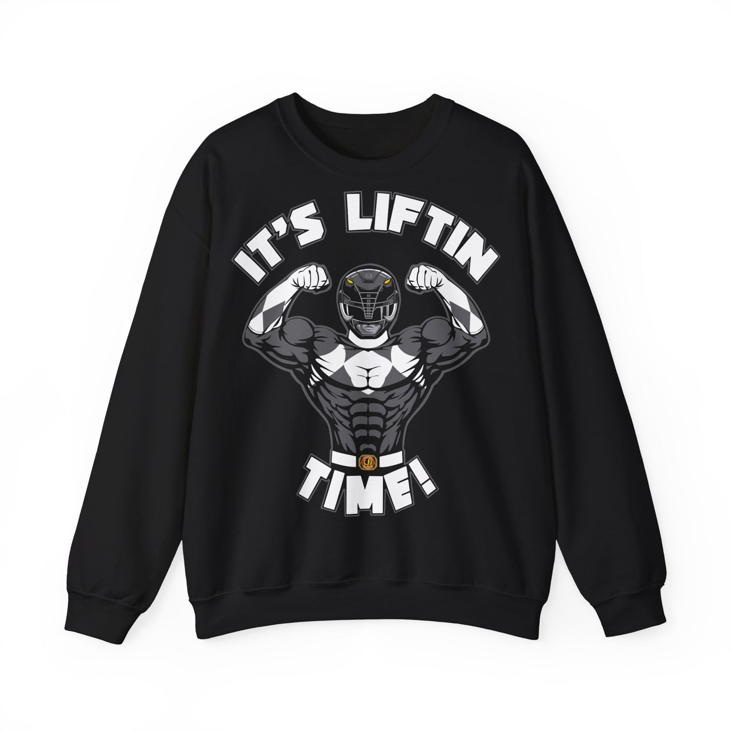 It's Liftin' Time Crewneck Sweatshirt for Fitness Enthusiasts Black