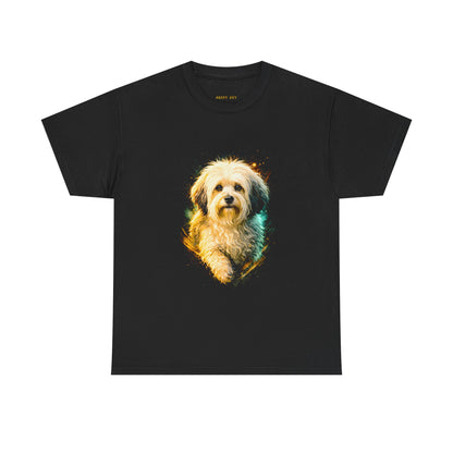 Dog Portrait T-Shirt — Cute Fluffy Puppy Graphic Tee