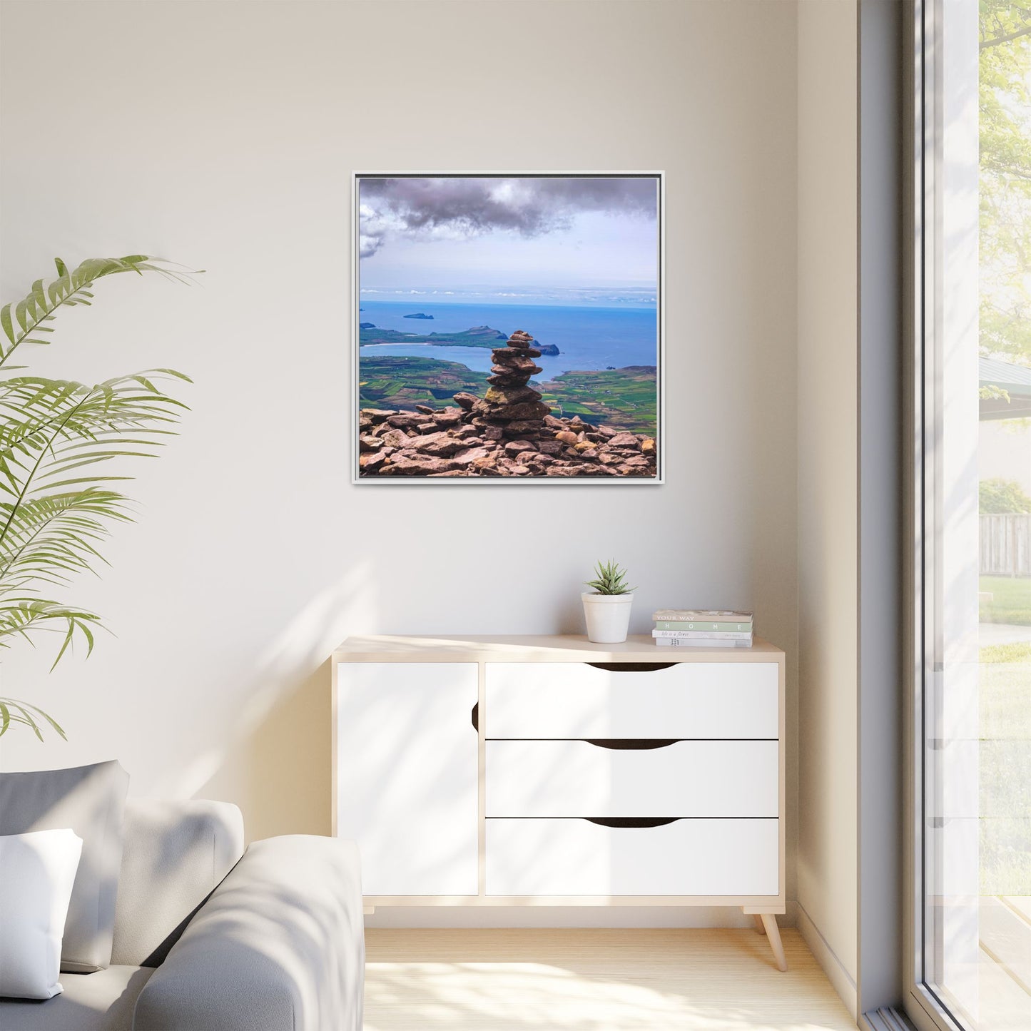 Mount Brandon Top Matte Canvas, Framed (Multi-color)