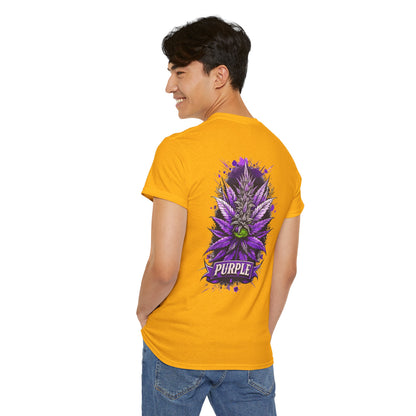 Purple Cannabis Bud T-Shirt — Bold Psychedelic Marijuana Graphic Tee