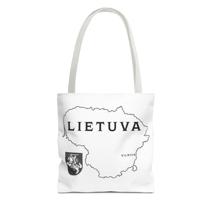 Lietuva Map Tote Bag - Stylish Travel Bag for Lithuanian Pride