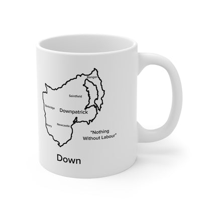 Down Ceramic Coffee Cup - 11oz & 15oz