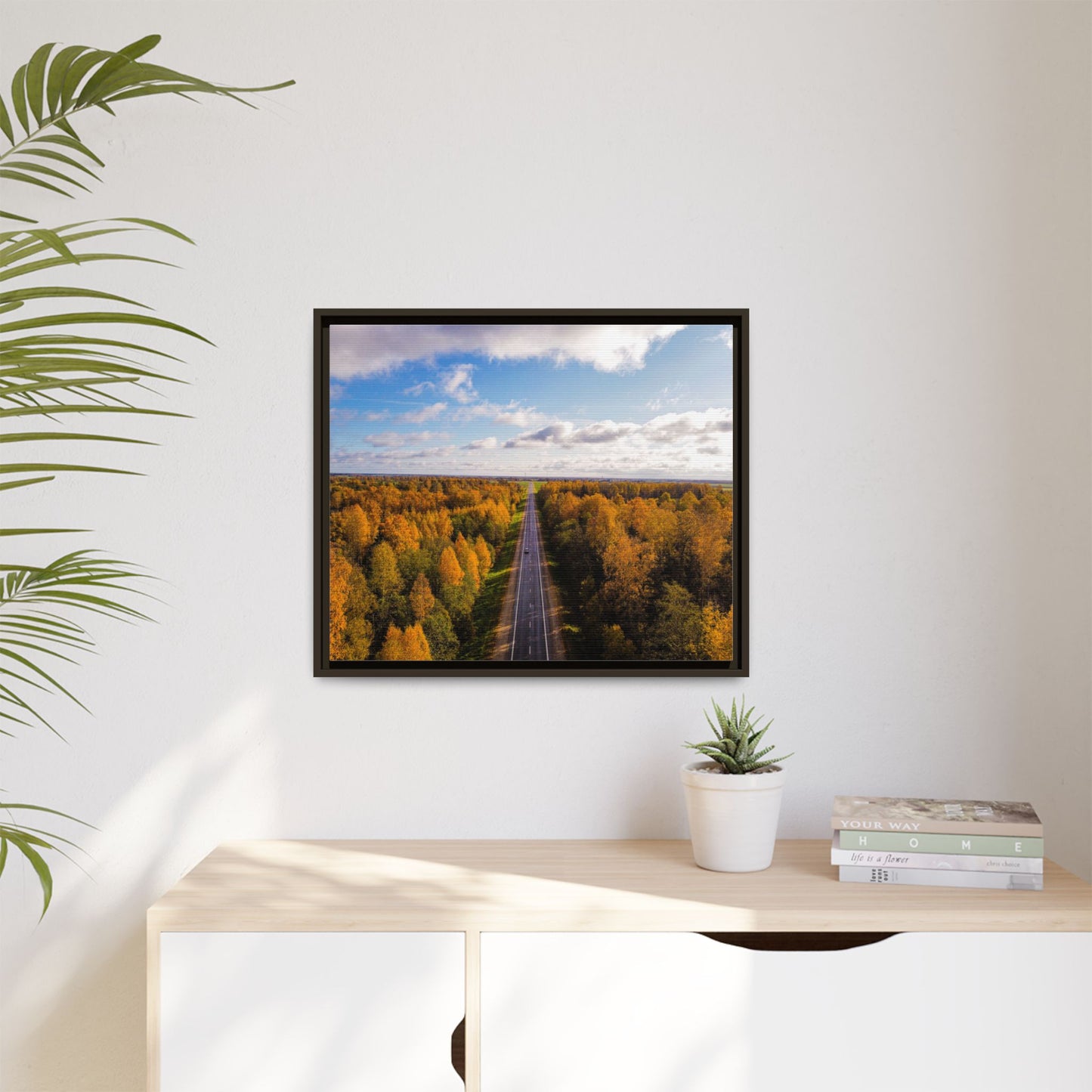 Somewhere In Lithuania Matte Canvas, Framed (Multi-color)