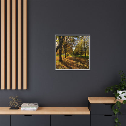 Listowel town Park Autumn Matte Canvas, Framed (Multi-color)