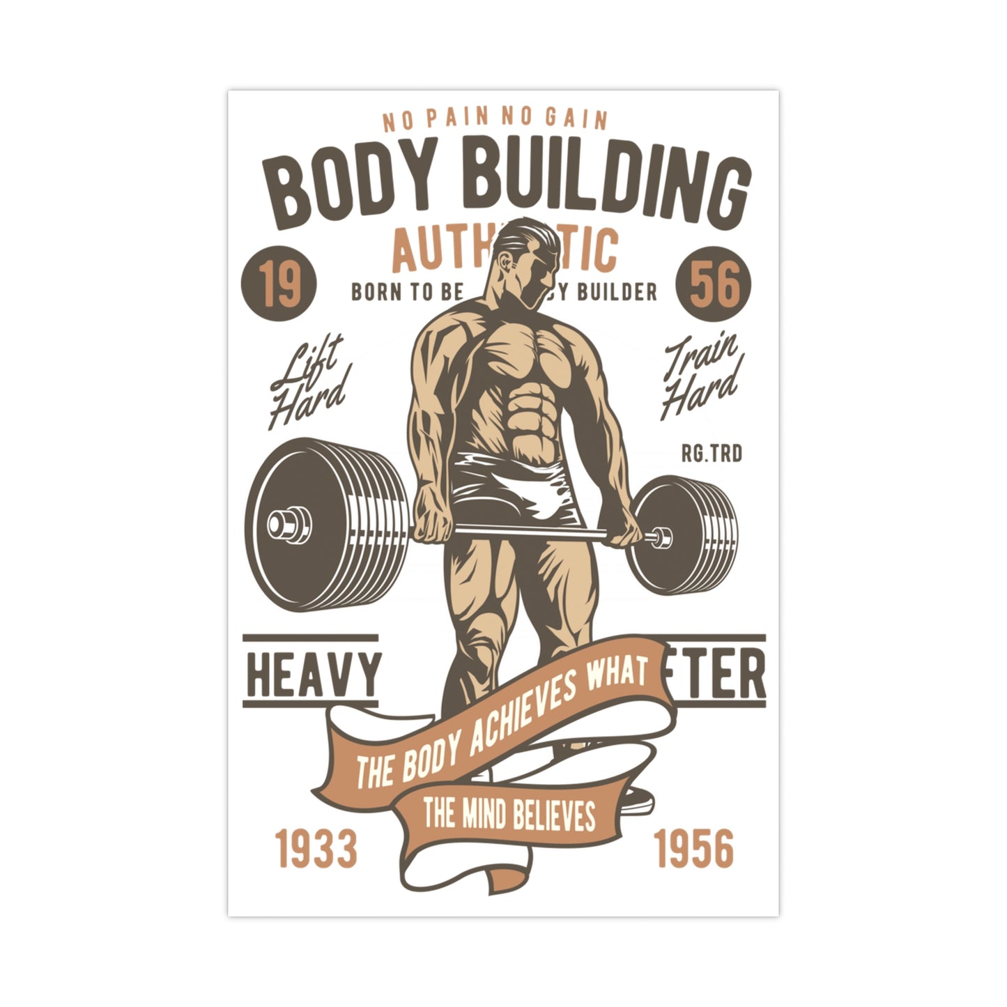 Vintage Bodybuilding Matte Posters