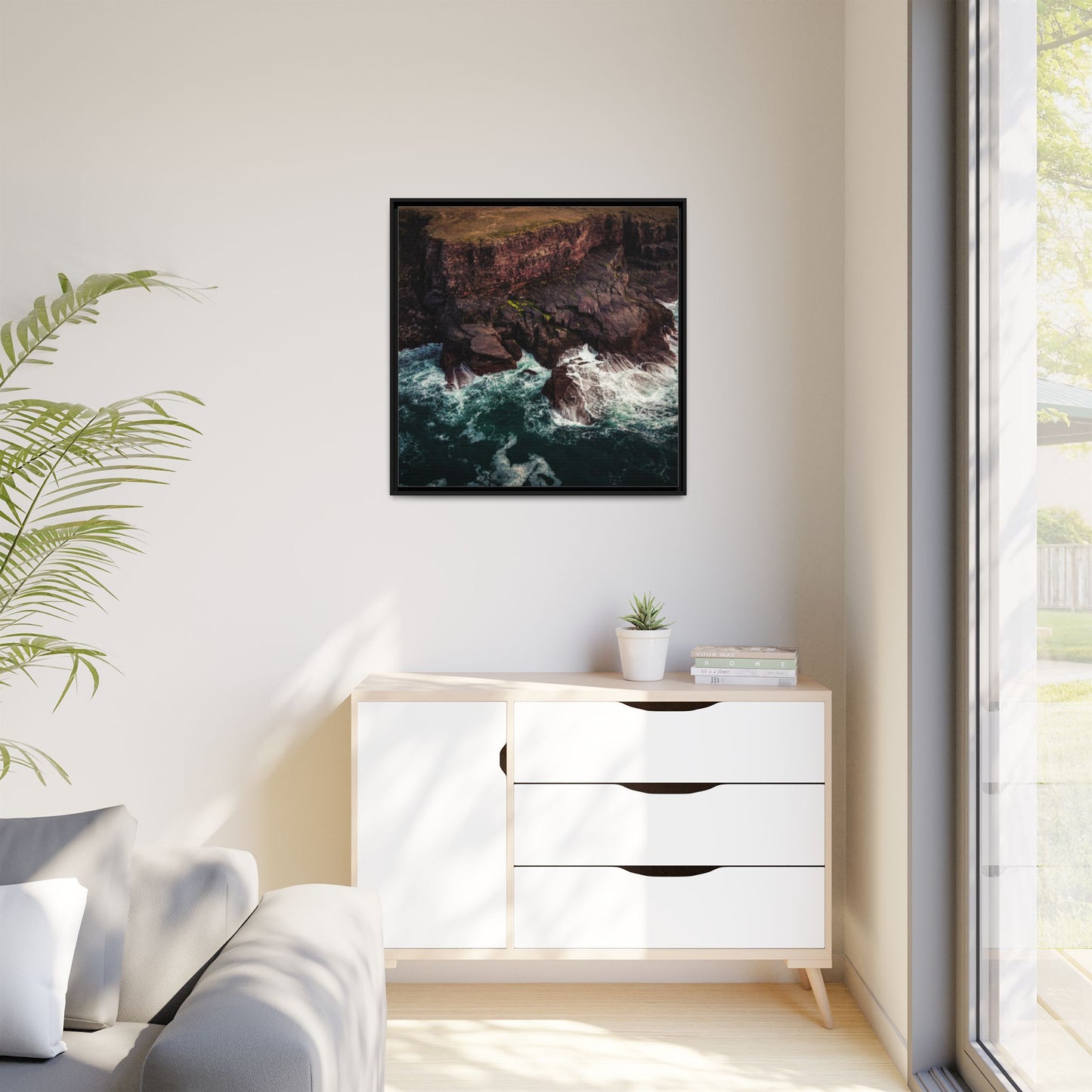 Kerry Head Matte Canvas, Framed (Multi-color)