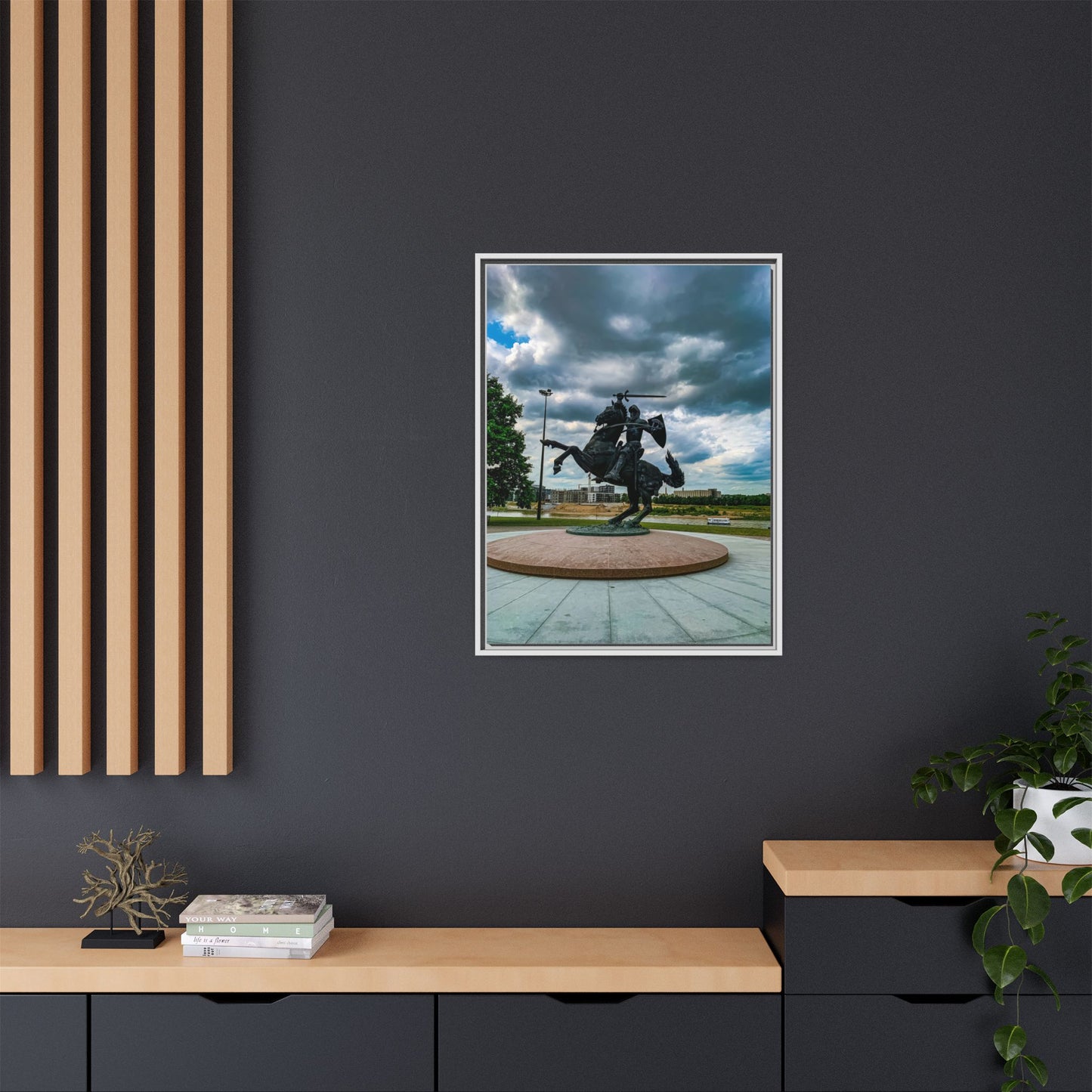 Kaunas Matte Canvas, Framed (Multi-color)