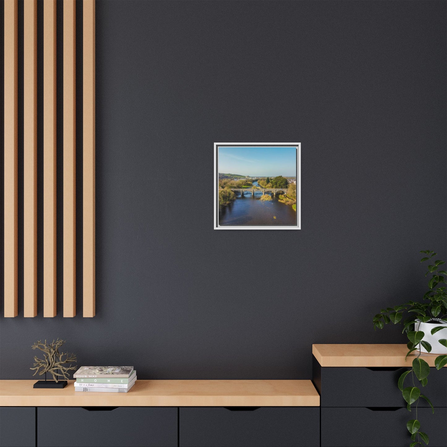 Listowel Bridge Matte Canvas, Framed (Multi-color)