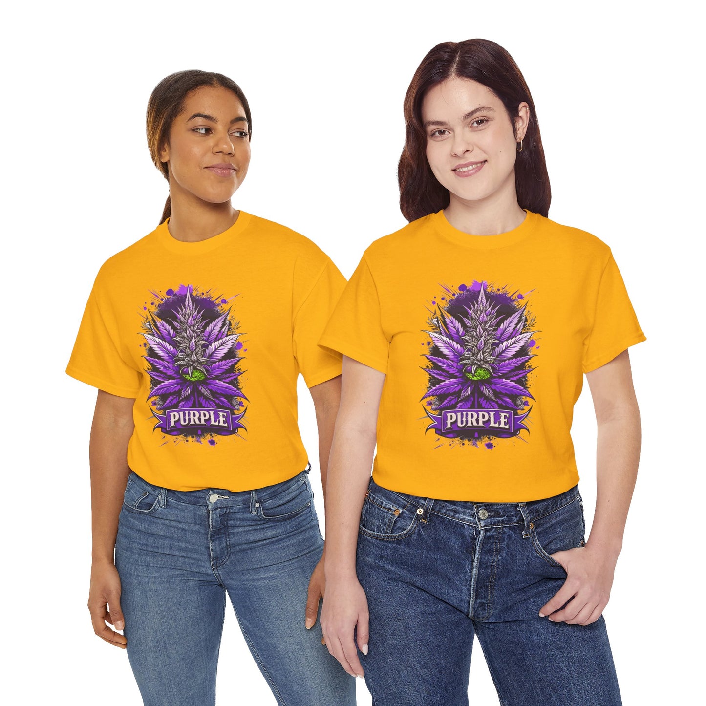 Purple Cannabis Bud T-Shirt — Bold Psychedelic Marijuana Graphic Tee