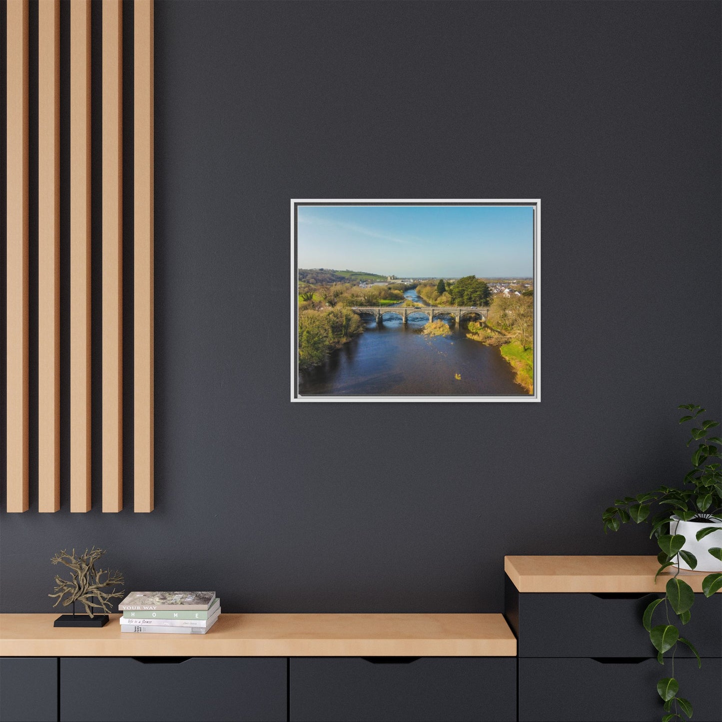 Listowel Bridge Matte Canvas, Framed (Multi-color)
