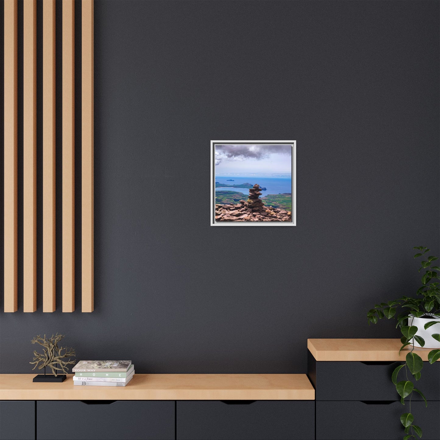 Mount Brandon Top Matte Canvas, Framed (Multi-color)