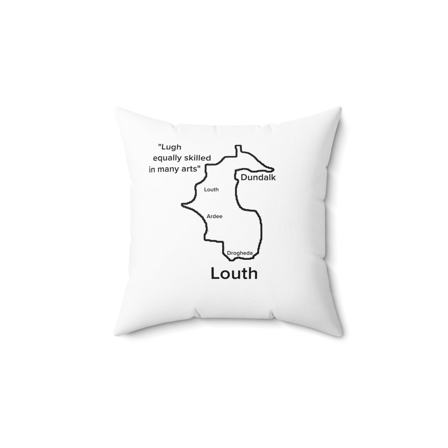 Louth Spun Polyester Square Pillow White Edition 2 Sizes